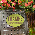 Imagine Life Without Idiots. Oval Sticker
