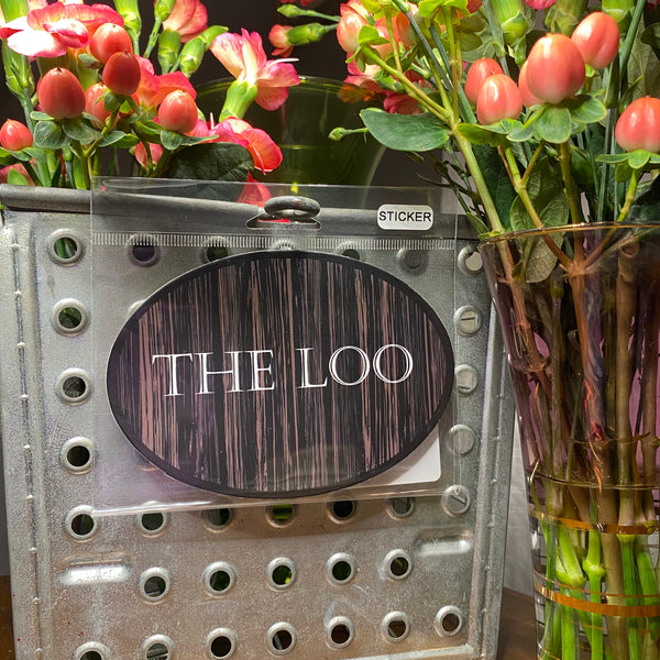 The Loo (Bathroom). Oval Sticker