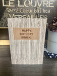 broski happy birthday card bro bday wood grain