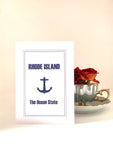 rhode island the ocean state nautical anchor greeting card