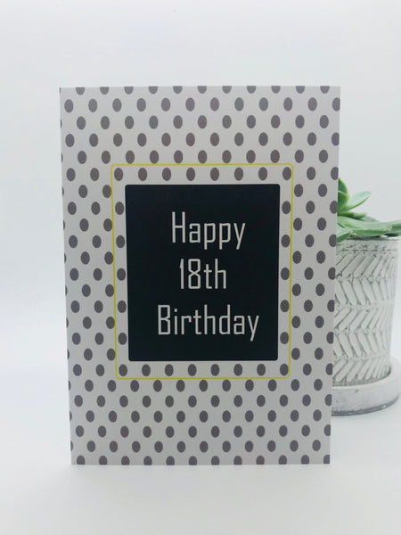 Happy 18th Birthday Milestone Birthday Card - Ree+Dot
