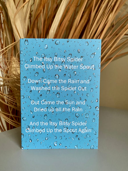 Itsy Bitsy Spider Nursery Rhyme • Baby Card