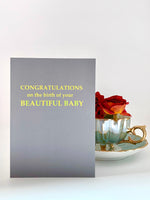 Congratulations on the Birth of your Beautiful Baby • New Baby Card