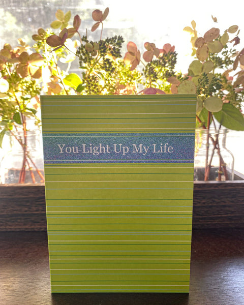 love card you light up my life love card