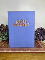 Metallic Letters Happy Birthday Cards (Available in 2 Colors)