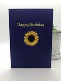 Happy Birthday Sunflower on Royal Blue - Ree+Dot