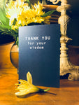Thank You For Your Wisdom Thank You Card - Ree+Dot