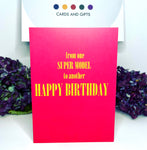 Cindy • Supermodel Happy Birthday Card