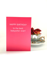Babysitter Birthday Card