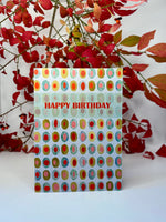 happy birthday card pretty colored circles