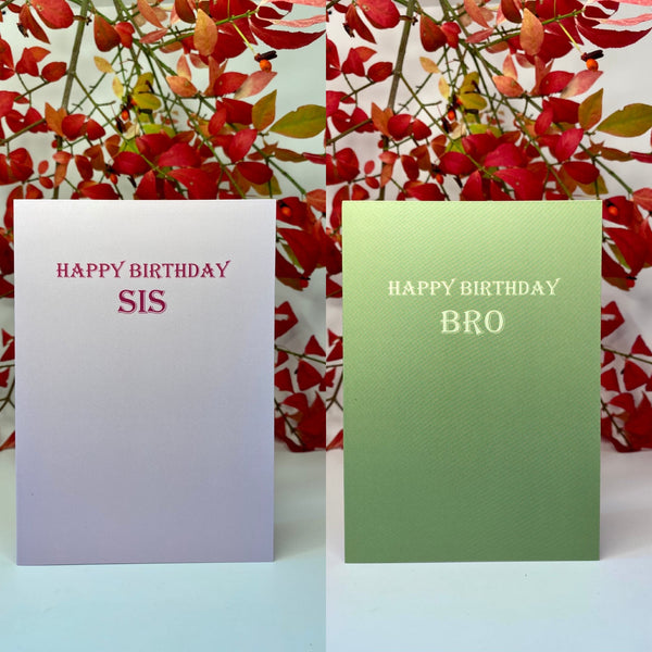 happy birthday bro birthday card happy birthday sis birthday card reeplusdot