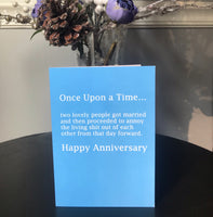Once Upon a Time Two Lovely People Got Married Anniversary Card - Ree+Dot