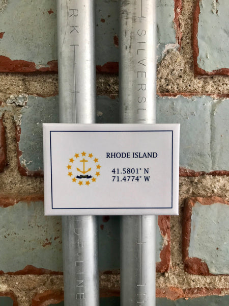 Rhode Island Geographical Coordinates Magnet - Ree+Dot
