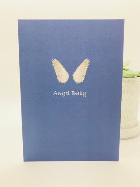 Angel Baby Sympathy Card (powder blue) - Ree+Dot
